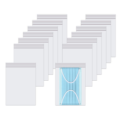 Clear Resealable Zipper Poly Bags - 300pcs, 5" x 7", Self-Lock Plastic Bags, Reclosable, 2 Mil A6 Cards Envelopes, Storage & Crafts, Candy Packaging (12 Sizes)
