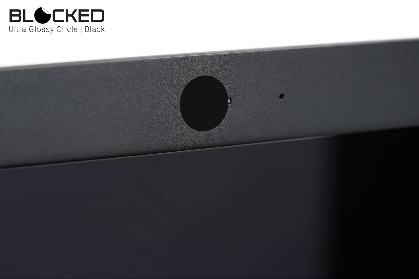 BLOCKED Stackable Webcam/Camera Vinyl Covers | 95 Low-Tack Restickable Webcam Stickers | 5-Sizes | Black 95-Pack (Ultra Glossy)
