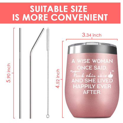 Deitybless Funny Gifts for Women - Unique Gifts for Mom, Wife, Sister, Best Friend, Friendship, Divorce, Retirement, Birthday Gifts for Women, Teachers, 12oz Wine Tumbler