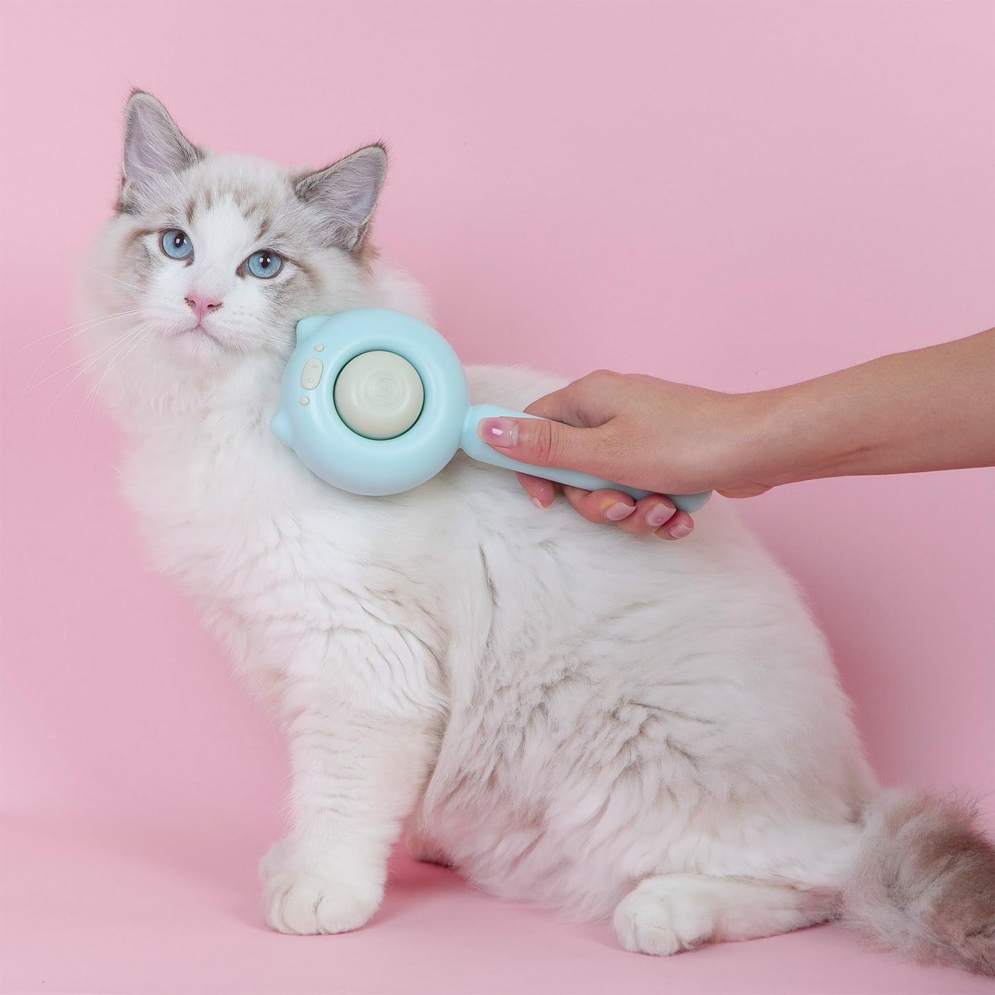 VIOJOJO Cat Brush Dog brushes with Release Button for Shedding Grooming, suit for Long or Medium Haired Cats, Lightweight Skin Friendly Pet Brush Hair Removal Comb Brushes for Kitten