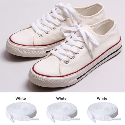 UpUGo 3 Pair Flat Shoe laces, 5/16" Wide Shoelaces for Athletic Running Sneakers Shoes Boot Strings