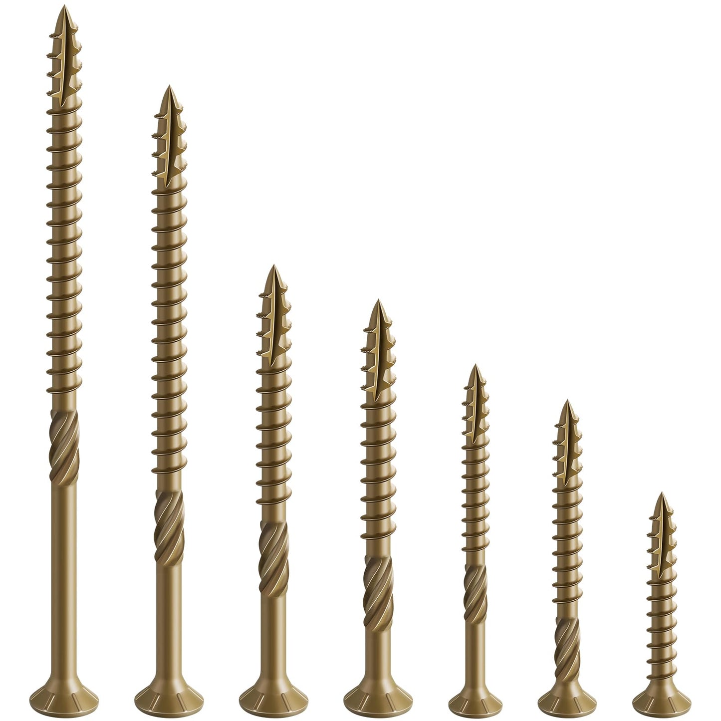 Wensilon #10 * 3" Deck Screws, (137pcs) 2 lbs.Exterior Wood Screws, Rust Resistant epoxy Coated, Bronze, T25 Star Bit