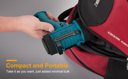 YIERBLUE Rechargeable Spotlight Flashlight IP67 Waterproof with 90,000 Lumen LED, 12 Hours Long Running Spot Light, Impact Resistant Handheld Spotlight with Foldable Stand Red Lens