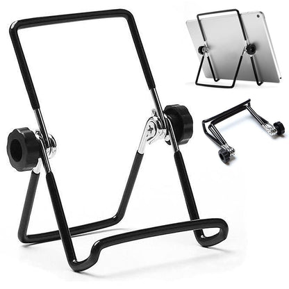 VOVIGGOL Adjustable Tablet Stand Holder, Non-Slip Foldable Holder Cradle Fit for 9-12.9" Tablets, iPad, Samsung and Kindle Fire, Display Stands Picture Frame Stand for Photos (Large Black)