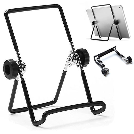 VOVIGGOL Adjustable Tablet Stand Holder, Non-Slip Foldable Holder Cradle Fit for 9-12.9" Tablets, iPad, Samsung and Kindle Fire, Display Stands Picture Frame Stand for Photos (Large Black)