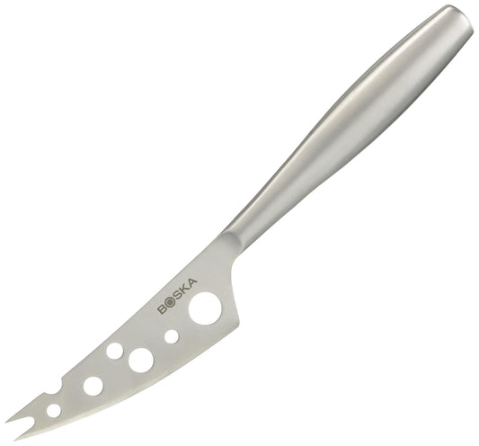 BOSKA Stainless Steel Cheese Knife - Copenhagen Nr.2 For All Types of Cheese - Multi-Functional Cheese Slicer - Handheld Slicer - Silver Non-Stick - Dishwasher Safe - For Kitchen Cooking