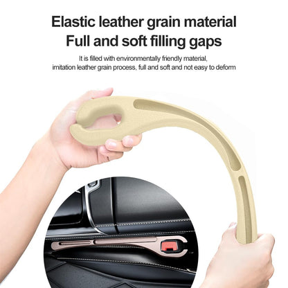 SSNNUU 2PCS Car Seat Gap Filler Organizer with Phone Holder,[Upgrade Version] Car Seat Gap Organizer for Prevent Falling,Essential Car Accessories Car Side Seat Gap Filler (Beige)