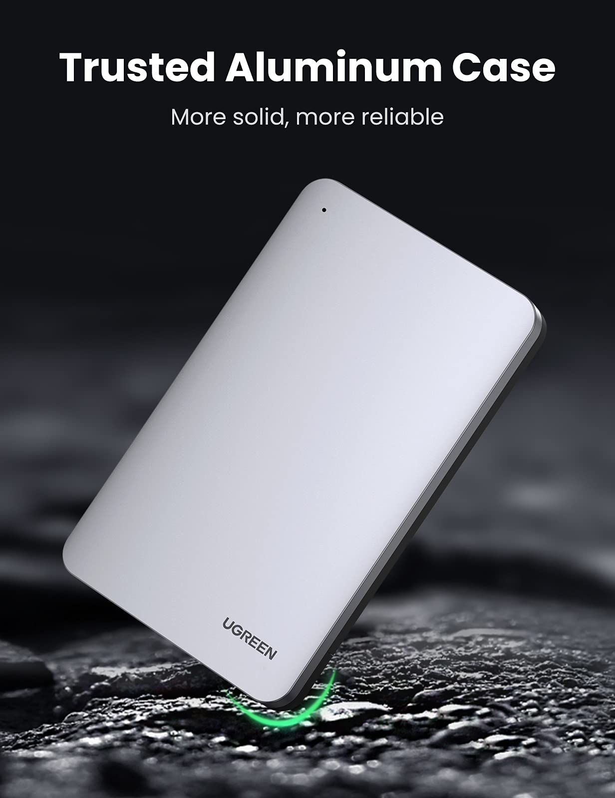 UGREEN USB C Hard Drive Enclosure for 2.5" SATA SSD HDD - Aluminum USB C to SATA Adapter USB 3.1 Gen 2 Support UASP - Compatible with MacBook Pro Air, WD, Seagate, Toshiba, Samsung, Hitachi