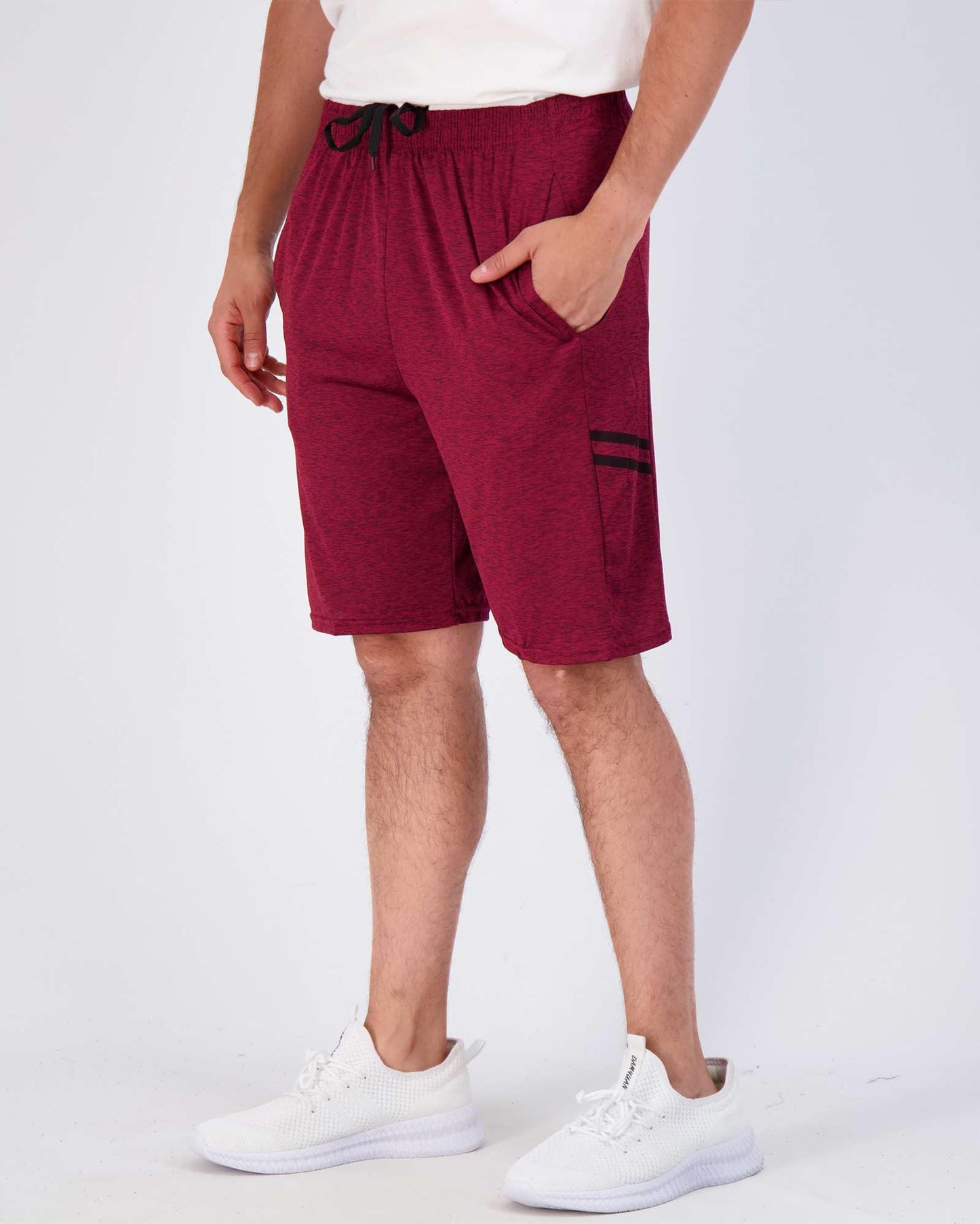 Real Essentials Men’s 5 Pack: 9" Dry-Fit Shorts – Athletic Gym, Workout, Basketball, Running, Casual Lounge Active Pockets, Set 6, L