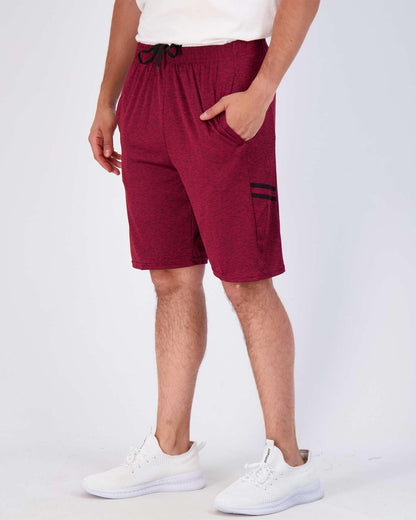 Real Essentials Men’s 5 Pack: 9" Dry-Fit Shorts – Athletic Gym, Workout, Basketball, Running, Casual Lounge Active Pockets, Set 6, L