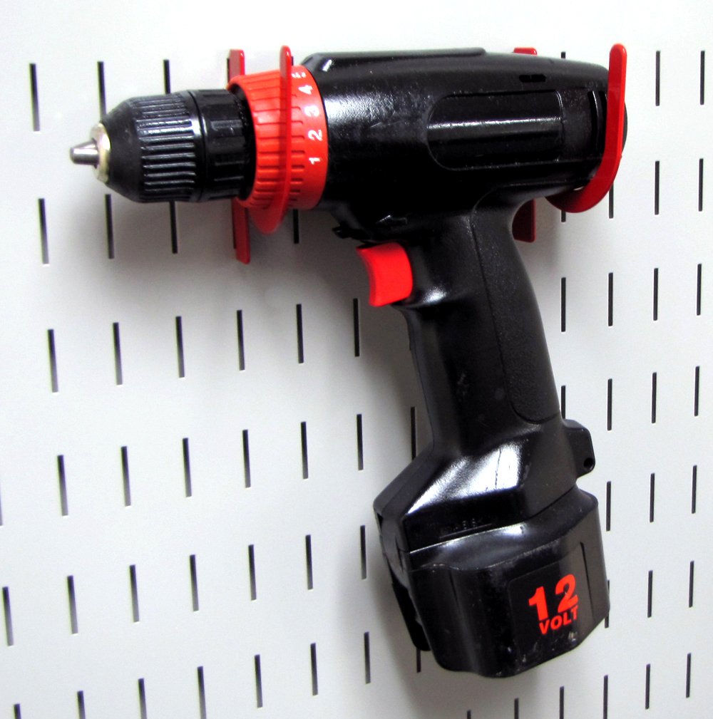 Wall Control 3in Reach U-Hook Accessory “U” Shaped Slotted Metal Pegboard Hook Pegboard and Slotted Tool Board – Red