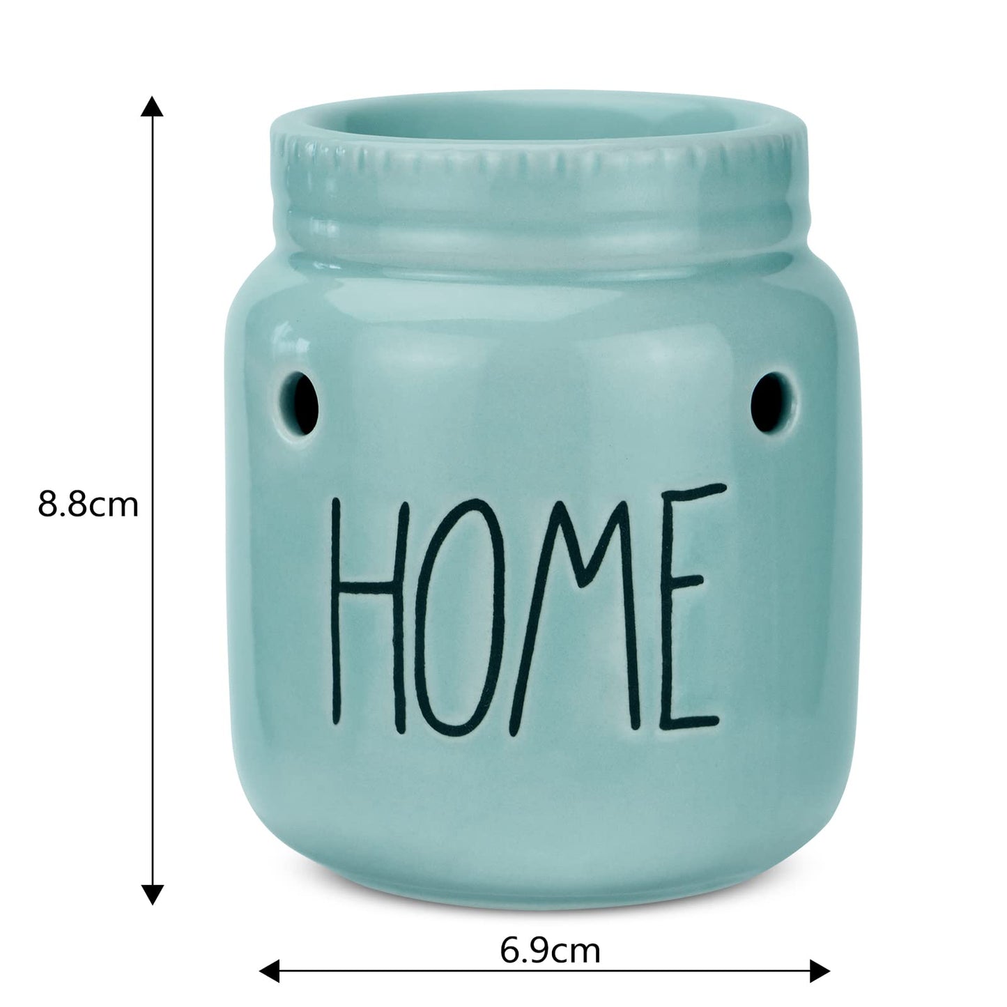 STAR MOON Mason Jar Wax Melt Warmer for Rae Dunn Inspired Decor Candle Warmer Wax Warmer Plug in with One More Bulb Home Decor Wall Decor Blue (Home)