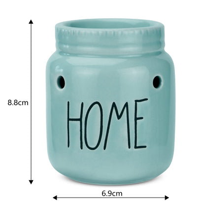 STAR MOON Mason Jar Wax Melt Warmer for Rae Dunn Inspired Decor Candle Warmer Wax Warmer Plug in with One More Bulb Home Decor Wall Decor Blue (Home)
