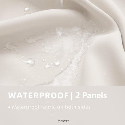 DIVA EN CAMINO DEC Outdoor Patio Curtain Waterproof Darkening Thermal Insulated Indoor Curtains for Bedroom, Porch, Living Room, Pergola, Cabana, W52 x L95, Light Taupe, Set of 2 Panels