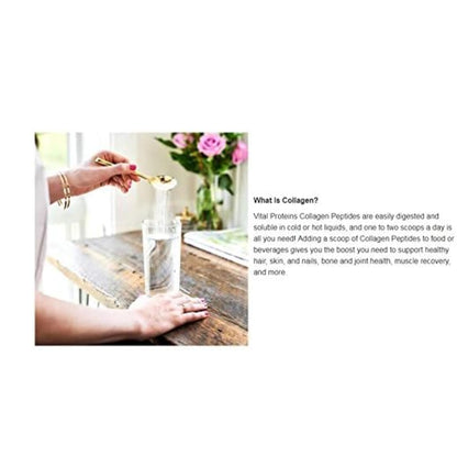 Vital Proteins Natural Whole Nutrition Collagen Peptides - Pasture Raised, Grass Fed, Paleo Friendly, Gluten Free, Single Ingredient - 24 Ounce