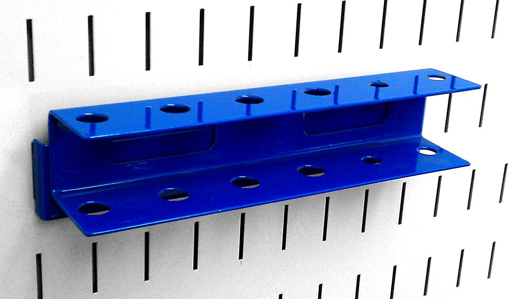 Wall Control Screwdriver Holder Bracket Slotted Metal Pegboard Accessory Slotted Tool Board - Blue