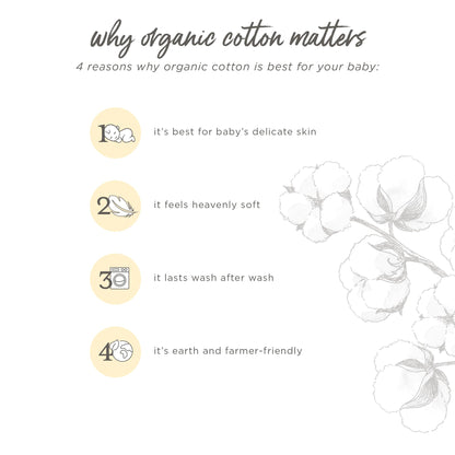 Burt's Bees Baby Infant Burp Cloths, 100% Organic Cotton Extra Absorbent Soft Fabric Drool Cloths, 5-Pack Newborn Must-Have Essential Large Burping Cloths, One Size 17 x 11.75 Inches