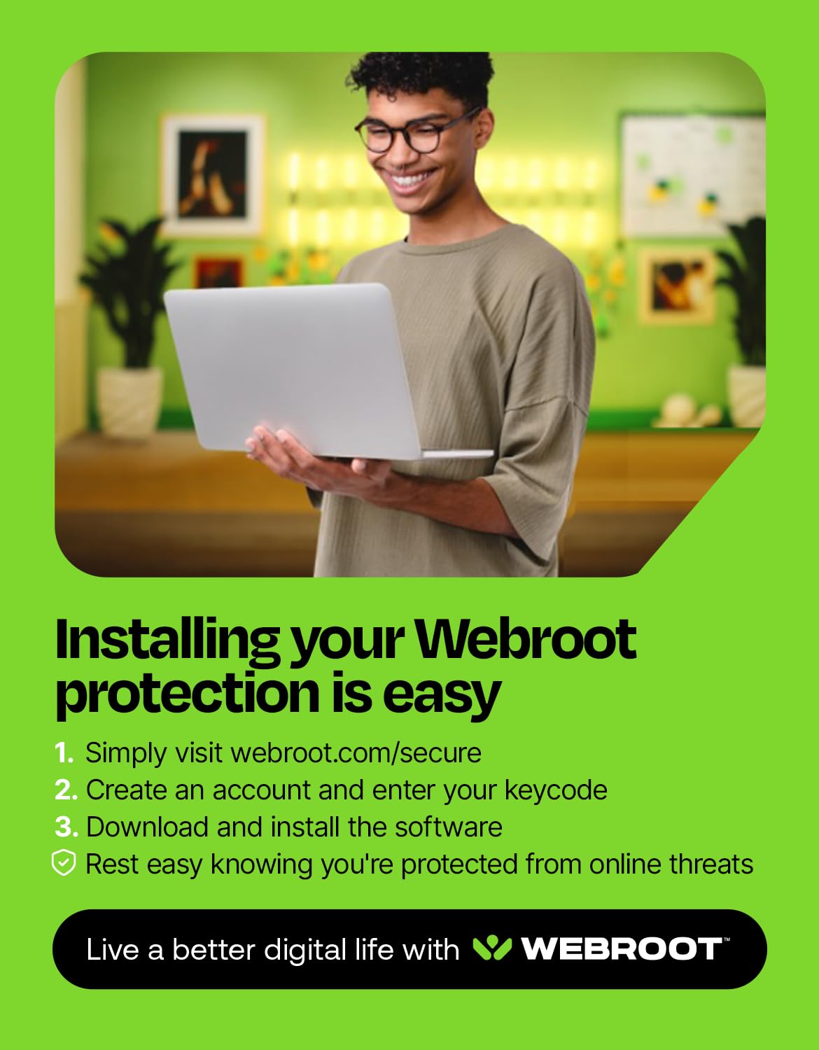 Webroot Internet Security Complete | Antivirus Software 2025 | 5 Device | 2 Year Download for PC/Mac/Chromebook/Android/IOS + Password Manager, Performance Optimizer