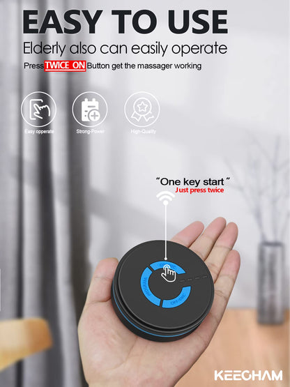 Tens Black Unit with 2 Pads,EMS Microcurrent Mini Massager Machine,Low Frequency Multi Function Physiotherapy Instrument Muscle Stimulator,Full Body Pain Relief Therapy Device