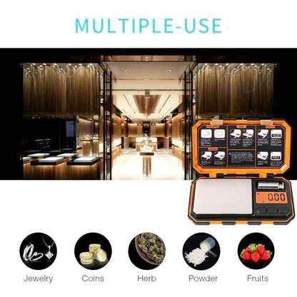 Fuzion Digital Pocket Scale, 500g x 0.01g Gram Scale, Mini Scale 6 Units Jewelry Scale with LCD Display, Tare Function for Food, Jewelry, Coin, Coffee