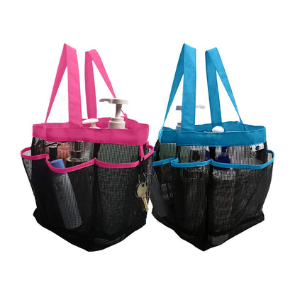 SPINFOX 2 Pack Mesh Shower Caddy, Quick Dry Shower Tote Bag Hanging Toiletry with 2 Handles for Shampoo, Conditioner, Soap and Other Bathroom Accessories