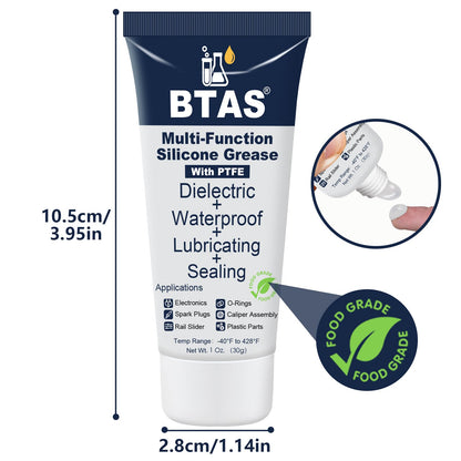 BTAS Dielectric Grease for Electrical Connectors Automotive Spark Plug Boot Battery Terminal Marine Dialectical Electronics Wiring Die Electric Contact Silicone Dialectric Grease 1 oz 1 Pcs