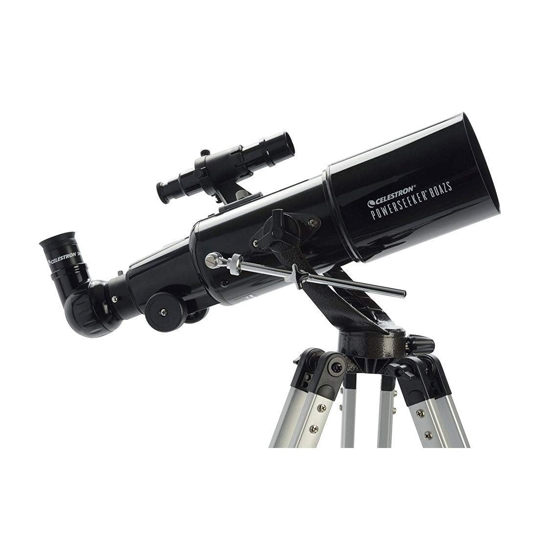 Celestron - PowerSeeker 80AZS Telescope - Manual Alt-Azimuth Telescope for Beginners - Compact and Portable - Bonus Astronomy Software Package - 80mm Aperture