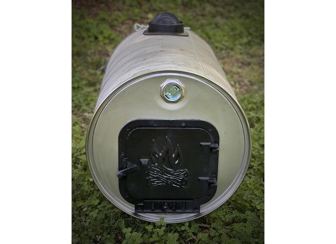 US Stove BSK1000 Barrel Camp Stove Kit, Medium, Black