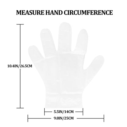 Teivio Disposable Gloves, 1000 Pcs Plastic Gloves for Kitchen Cooking Cleaning Food Handling