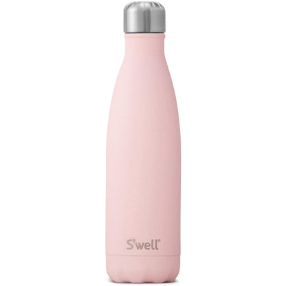 S'well Stainless Steel Water Bottle, 17oz, Pink Topaz, Triple Layered Vacuum Insulated Containers Keeps Drinks Cold for 36 Hours and Hot for 18, BPA Free, Perfect for On the Go