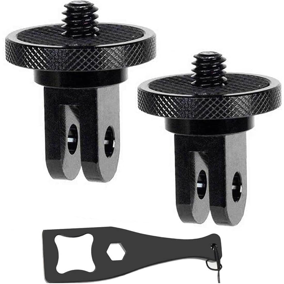 Aluminum Camera Tripod Adapter 1/4"-20 Conversion Adapter Mounts Compatible with Gopro Action Cameras Insta360 and Other Standard 1/4 Accessories, Quarter Inch Mount Adapter (Type AA)