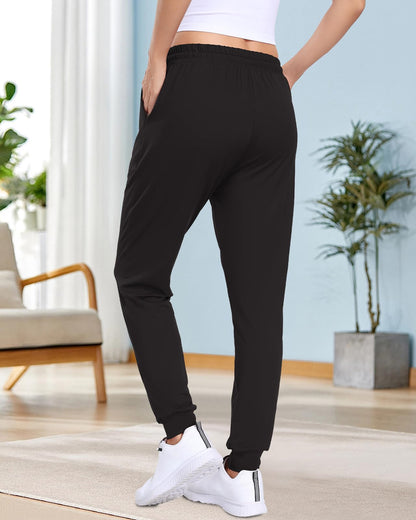 ZENEX 3 Pack Womens Joggers Women's Sweatpants with Pockets, for Running Yoga Workout Lounge(601-L/XL-B/LGR/LPU)