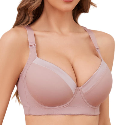Pushup Bras for Women Bras for Older Women Posture Corrector Bra Underwire T-Shirt Everyday Bra (Purple 44C)
