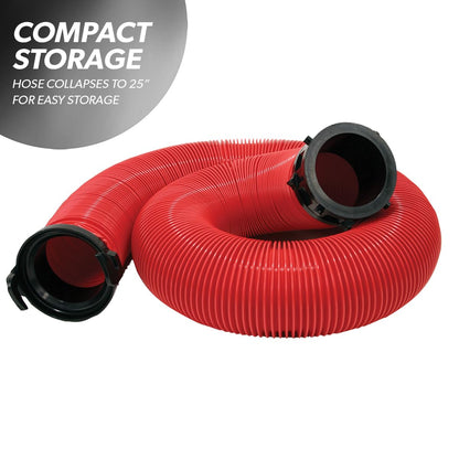 Valterra D04-0113 EZ Coupler 10' RV Extension Hose, Red