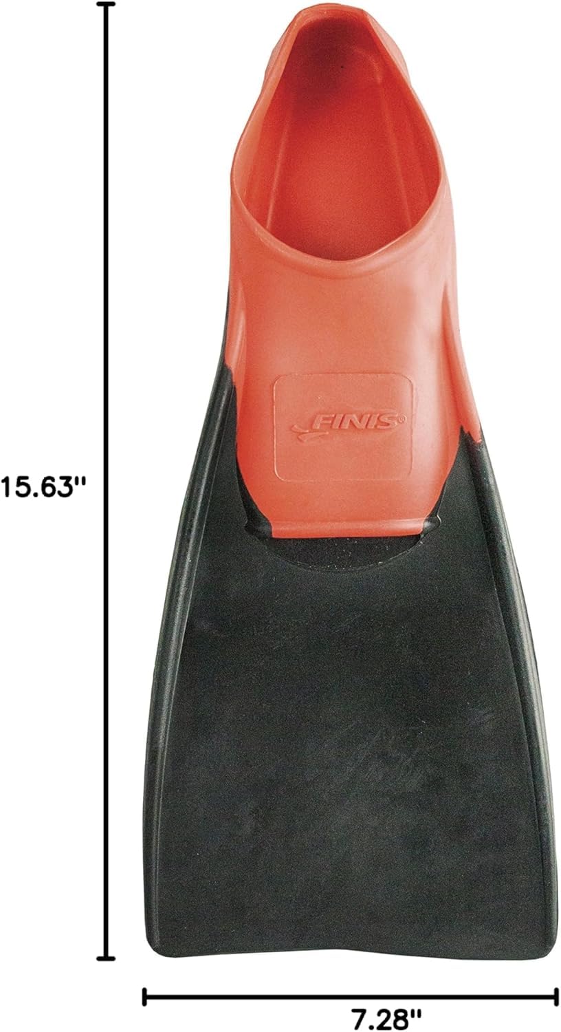 FINIS Long Floating Fins , Red/Black, S (US Male 3-5 / US Female 4-6) (1.05.037.04)