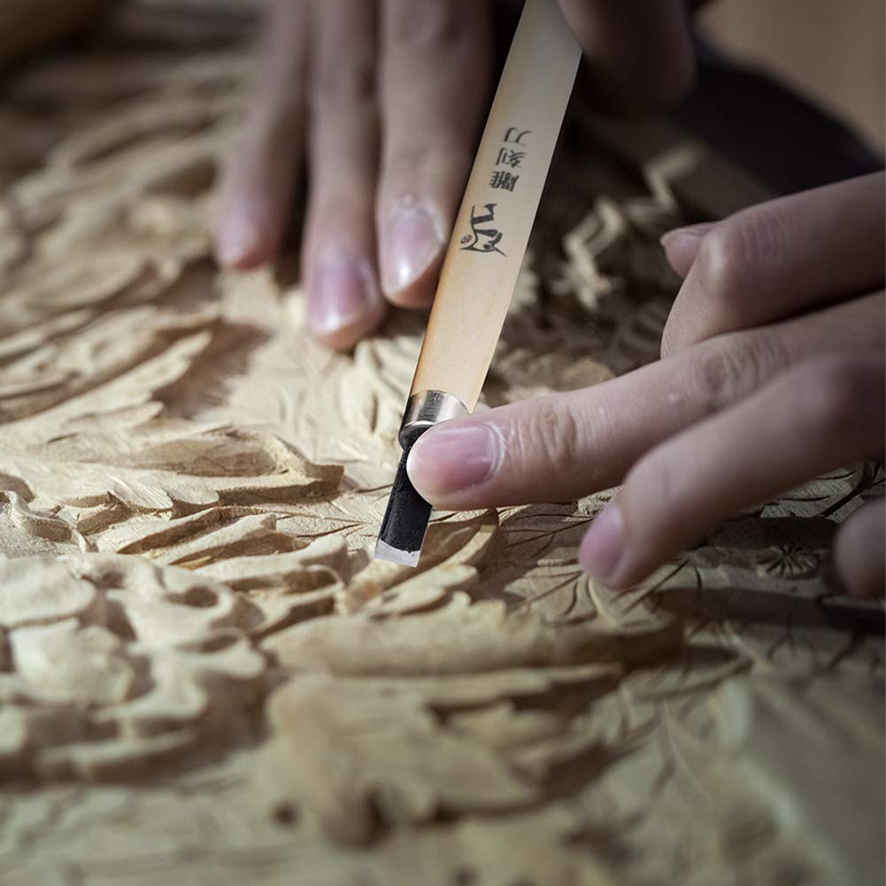 WAYCOM 24PCS Wood Knife Kit Set Wood Carving Kit,Professional Chisel Set, including Small, Middle, Large size (24PCS)