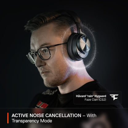 SteelSeries Arctis Nova Pro Wireless Multi-System Gaming Headset - Premium Hi-Fi Drivers - Active Noise Cancellation - Infinity Power System - Stealth Retractable Mic - PC, PS5/PS4, Switch, Mobile