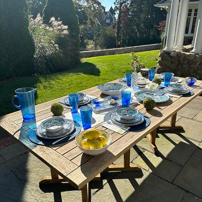 Certified International Talavera 11" Melamine Dinner Plates Feature Vibrant Blue, Green, and Floral Patterns. They are Durable, Lightweight, and Perfect for Indoor and Outdoor Dining, Service for 6.