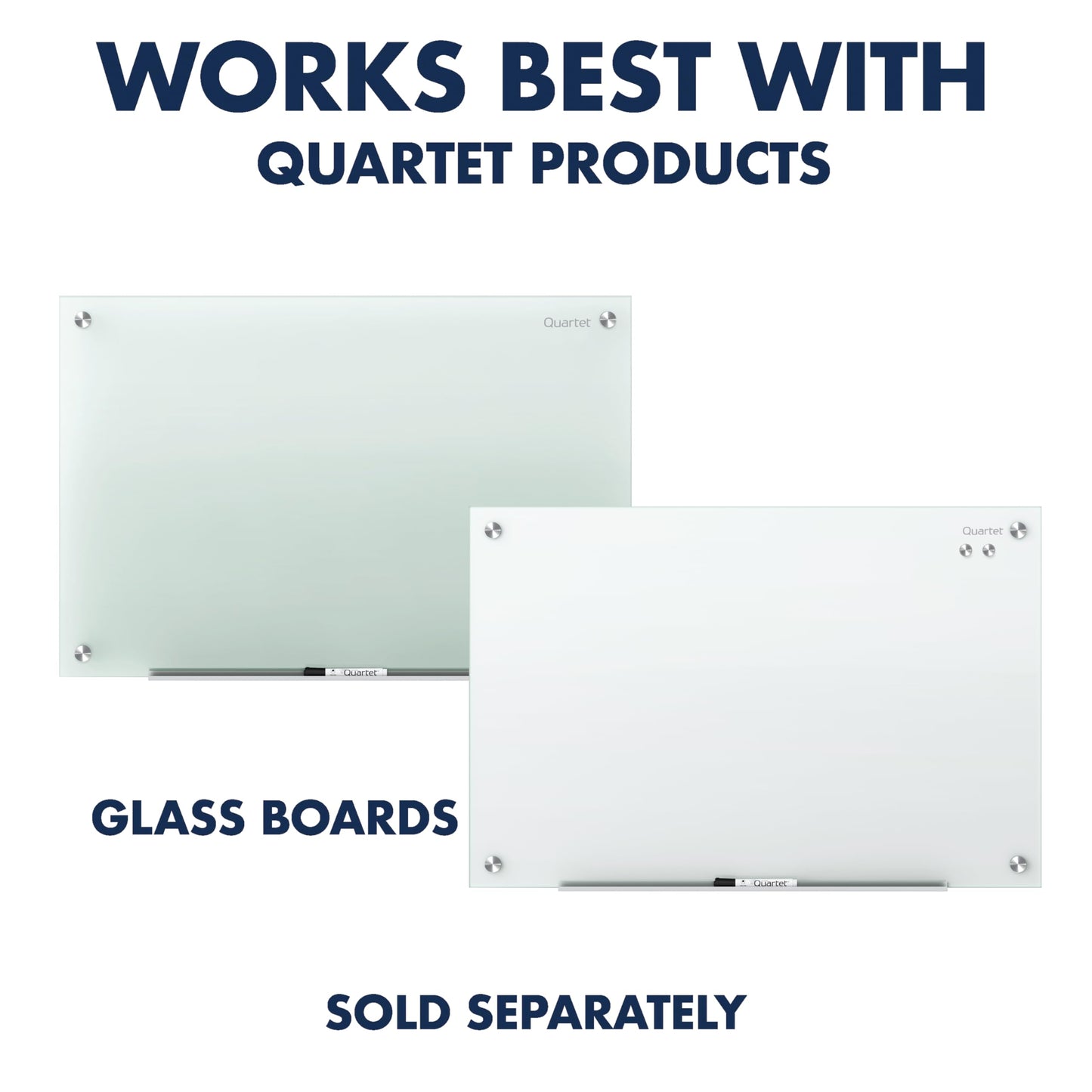 Quartet Strong Magnets, Glass Whiteboard, Dry Erase Board, Large, Clear Rare Earth Magnets, 6 Pack (85391)