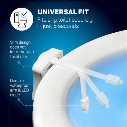 ToiLight The Original Toilet Bowl Night Light. Fun & Useful Bathroom Motion Sensor Tech Gadget. Funny Novelty Birthday Gift Idea. Stocking Stuffer for Him Her Guys Men Brother Mom