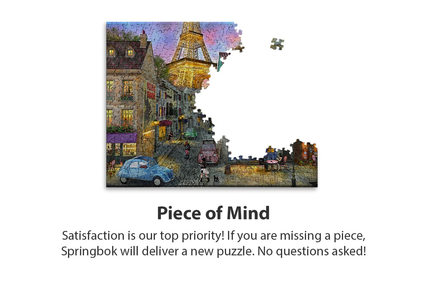 Springbok Puzzles - Eiffel Magic - 1000 Piece Jigsaw Puzzle - Large 30 Inches by 24 Inches Puzzle - Made in USA - Unique Cut Interlocking Pieces