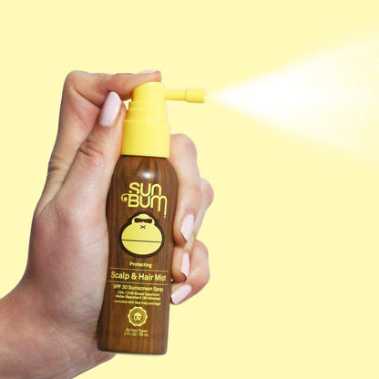 Sun Bum Original SPF 30 Sunscreen Scalp and Hair Mist - Hawaii Act 104 Compliant (Octinoxate & Oxybenzone) - Vegan - Broad Spectrum UVA/UVB Sunscreen Spray with Vitamin E - 2 oz