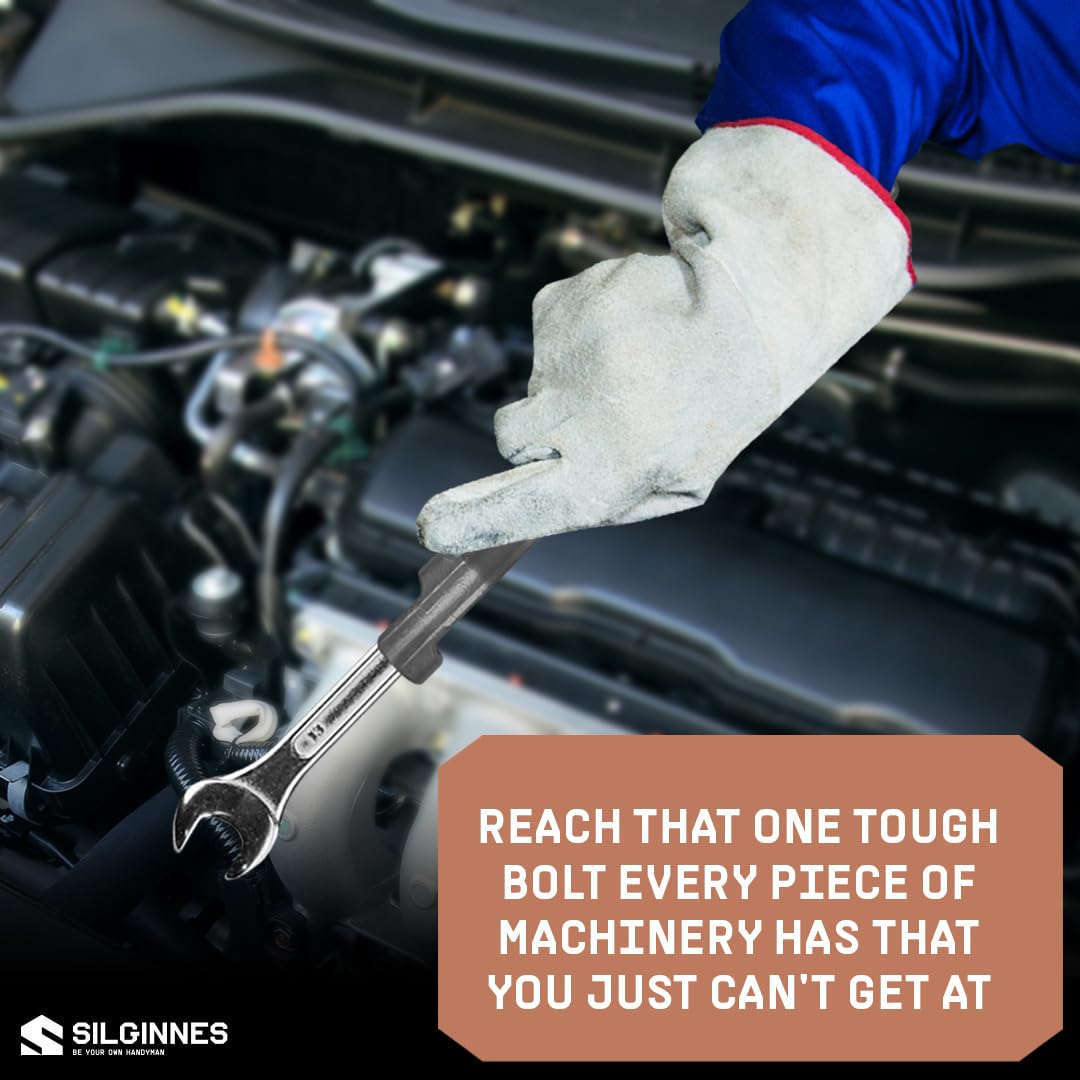 Silginnes Wrench Extender Tool Bar - Heavy Duty Wrench Leverage Tool for Hard-to-Reach Fasteners - Universal Cheater Bar - Increases Torque for Stubborn Bolts - Durable Alloy Steel Construction