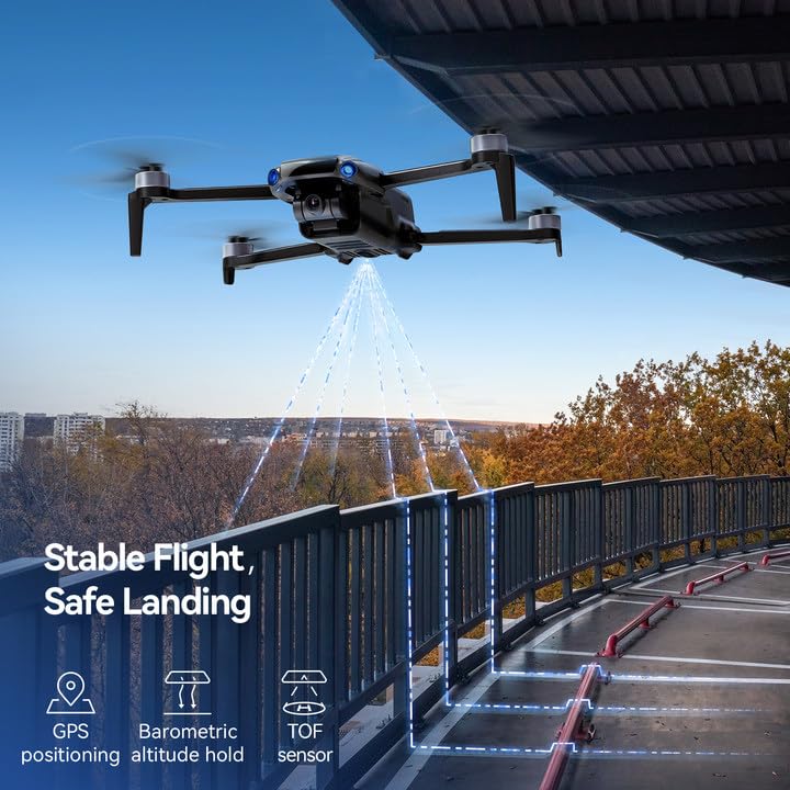 Ruko U11MINI Drones with Camera for Adults 4K, 70Mins 2 Batteries, Under 250g, Camera Drone with GPS TOF 9800FT Long Range Auto return for beginner