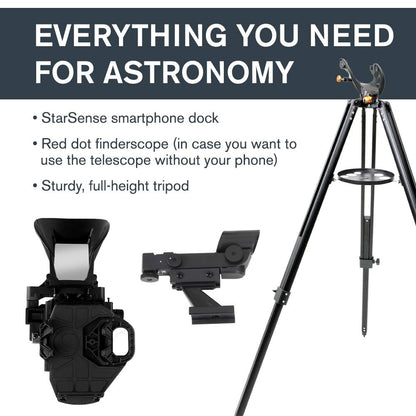 Celestron StarSense Explorer LT 114AZ App-Enabled Telescope – 114mm Newtonian Reflector with Smartphone Dock & StarSense App – iPhone & Android Compatible – Easy-to-Use for Beginners