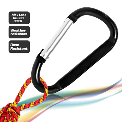 12PCS Carabiner Keychain Clip - 3" Aluminum Caribeener Key Clip,D Ring Shape Nonlocking Carabeaner Hook Buckle,Multi-Function Spring Snap Key Clips Tool for Home,Camping,Hiking,Traveling,Backpack