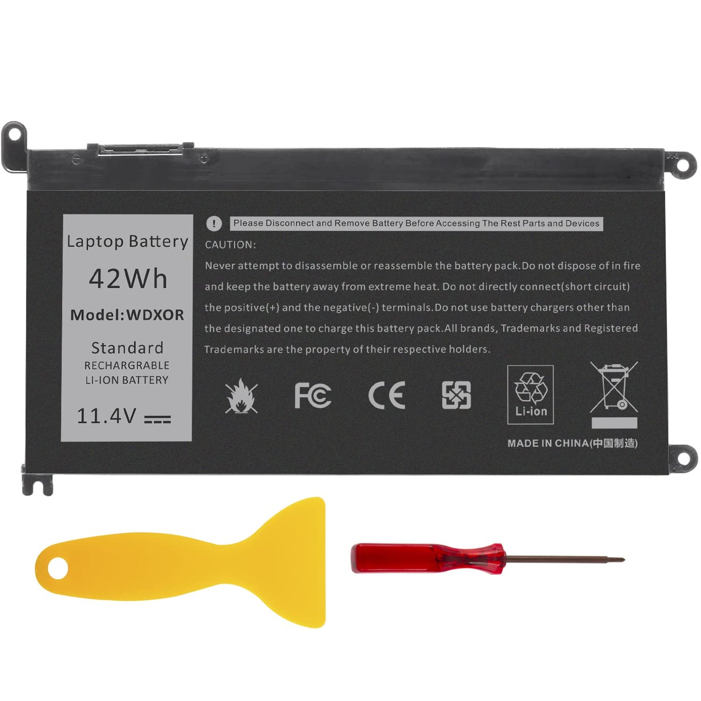 TREE.NB WDX0R Laptop Battery Replacement for Dell Inspiron 13 15 5000 7000 Series 5565 5567 5570 5578 7560 7570 7573 7579 5368 5378 Latitude 7368 17 5765 5767 Series Notebook 3CRH3 T2JX4 11.4V 42Wh