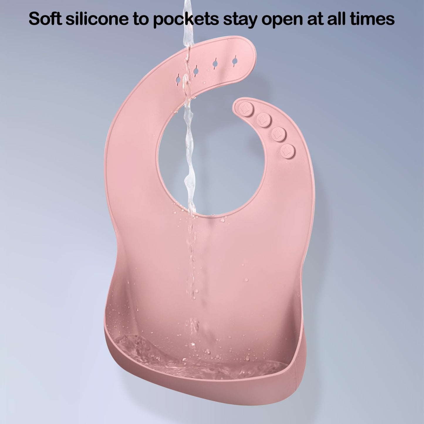 Eascrozn Silicone Bibs for Babies Toddler Set of 3, BPA Free, Soft Adjustable Waterproof Bibs for Feeding Essentials