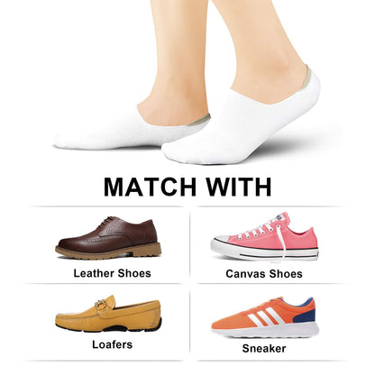 wernies No Show Socks Women Low Socks Non Slip Flat Boat Line 4 Pairs