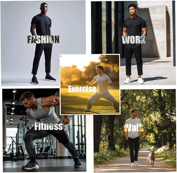 ZH 3-Pack Men's Sweatpants，Comfortable Athletic Jogger Pants with Pockets for Active Wear